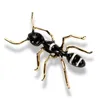 Broszki Kreatywne czarne emaliowane mrówki dla kobiet mężczyzn strzały Big Insect Banquet Party Brooch Brooch