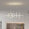 Candeliers Modern Led Pingente Chandelier para Living/Dining Room Bar Shops Loft Apartamento Home Black/White Lamp Office Coffee