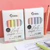 6st Söt stor kapacitet Candy Light Color Highlighter Pen Markers Midliner Pastel Highlight Hand Account School Stationery