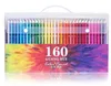 120/136/160色木製色の鉛筆セットラピスデコルアーティストペインティングオイルカラー鉛筆学校