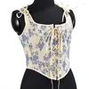 Dames shapers dames corselet camisole crop top sexy truitstring sling mouwloze wrap borst corset tanktops taille cinchers underbust