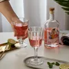 Weingläser, 2 Stück, Retro-Glas, geprägt, Champagnerflöten, für Zuhause, Saftbecher, Trinkbar, Hochzeit, Party, Becher, Trinkgeschirr, Geschenke