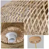 Pendant Lamps Bamboo Lampshade Chandelier Chinese Style Hand Knitted 1/1.5m Adjustable Wire Light Home Decor Hanging Lamp