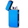 COOL More Colorful Zinc Alloy Lighters Dry Herb Tobacco USB Battery Charging Double ARC Cigarette Smoking Holder Portable Power Display Windproof Lighter