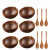 Ciotole Estate Donna Cocco naturale Decorativo Zuppa di riso giapponese Set di stoviglie Simpatica insalata di frutta Ramen Noodle Stoviglie in legno