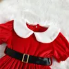 Vestidos de menina de Natal Meninas roupas festivas vestido fofo traje de moda simples inverno crianças figurmume cosplay roupas para crianças roupas