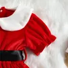 Vestidos de menina de Natal Meninas roupas festivas vestido fofo traje de moda simples inverno crianças figurmume cosplay roupas para crianças roupas