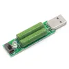 USB Port Mini Discharge Load Resistor Digital Current Voltage Meter Tester 2A 1A With Switch Green Led Red
