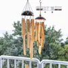 Decorative Figurines Natural Handmade Bamboo Wind Chime Hanging Pendant Ornament Courtyard Decoration Indoor Outdoor Home Garden Decor