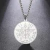 Collane con ciondolo Wicca Pentagram Tetragrammaton Collana Salomone Nome di Dio Pentacolo Magico Amuleto benedetto Gioielli in acciaio inossidabile