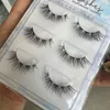 Ferramentas de maquiagem 3Pairs Mink Eyelashes Extensão da faixa invisível Extensão de cílios naturais Falsos cílios cruzados cluster Fairy 3d Faux Big Eye Long Fake Lashes 221231