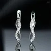 Boucles d'oreilles à dos en argent Sterling 925, symbole d'amour classique infini, Zircon délicat, éternité, bijoux fins pour femmes