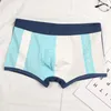 Underpants 3PCS/Set High Quality Mens Underwear U Convex Boxers Shorts Sexy Soft Male Panties Plaid Breathable Size M--3XL