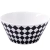 Bowls Black And White Geometric Wave Diamond Triangle Ceramic Bowl Rice Salad Dessert Creative Ins Style