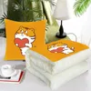 Pillow Cartoon Seat Blanket Office Pillows For Living Room Not Removable Cute Fluffy Foldable Chair Home Decor 2 In 1 Quilt