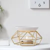 Candle Holders Aromatic Oil Burner Geometric Ceramic Essential Holder Wax Melt Warmer Melter Fragrance For Home Office