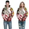 رجال الرجال 3D Print Pullover Hoodie Sweatshirt Christmas مطابقة زوج الزوجين الرجال