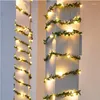 Strängar LED -stränglampor Tiny Leaf Street Garlands Julgrandekorationer för utomhusbröllopsår Fairy Garden 5m 3m 2m 2m