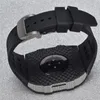 Do Apple Watch Series 8 7 6 5 4 SE Oryginalny zestaw diamentów z włókna węglowego Fluororubber Ochronne obudowy pasmo pasmo 44 mm 45 mm