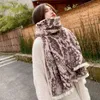 Scarves 200 60cm Winter Warm Fashion Large Women's Thick Long Cashmere Wool Blend Soft Snake Print Scarf Shawl Wrap Drop Ship