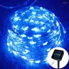 Strängar Solar LED Light Outdoor Garland Party String Lights Waterproof Fairy Christmas for Garden Decor