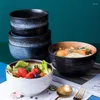 Kommen keramische noedelkom huishouden groot ramen Japans tafelgerei soep creatieve rijst eten sal