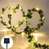 Strings Solar Ivy String Lights Artificial Vine Garland Fairy Outdoor For Christmas Party Garden Decor
