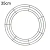 Christmas Decorations Round Metal Iron Wreath Ring Frame DIY Wedding Xmas Party Door Decor SASW666