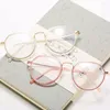 Sunglasses 1pcs Anti-blue Light Glasses Women Men Metal Flat Mirror Eyewears Retro Trend Full Frame Computer Optical Spectacle