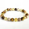 Link Bracelets MG1712 Womens Libra Zodiac Bracelet 8 MM Tiger Eye Citrine Picture Jasper Chakra Beads Wrist Mala Natural Gemstone Jewelry