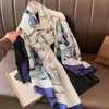 Foulards 90 180CM femmes Foulard en soie châles luxe impression conception Satin mode dame Long lisse Foulard femme Hijab