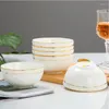 Миски Phnom Penh Rice Bowl Set Home Китайский кухонный суп с лапшой простая костяная костяная плата за охраной дороги охраны здоровья