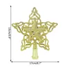 크리스마스 장식 나무 상단 별 반짝이는 금색 금색 실버 5 점 Xmas 눈송이 장식 장식 가정 장식 나비다드 연도 2023