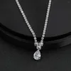 Ketting Oorbellen Set Prachtige Volledige CZ Zirconia Bruiloft Bruids Voor Vrouwen Meisje Gala Party Sieraden CN10131198n