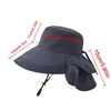 Berets Wide Brim Visor Hat With Neck Flap Outdoor Gardening Fishing Golfing Cycling