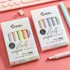 6pcs schattige grote capaciteit snoep licht kleur markeerstift pen markeringen midliner pastel lightente hand account school briefpapier