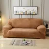 Chair Covers 30Solid Color Plush Stretch Sectional Sofa All-inclusive Polyester Elastic Couch Cover Towel Cushion Slipcovers