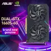 ASUS DUAL GTX 1660 Super O6G Grafics Gaming Nova Geforce GTX 1660S 12NM 6G GDDR6 192BIT SUPORTE AMD INTEL DESKTOP GPU