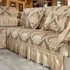 Coprisedie Set di divani in stile giardino europeo Cotone Lino Jacquard Pizzo Asciugamano Cuscino Schienale Bracciolo Federa Copertura componibile F