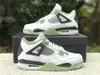 Tênis WMNS 4 4s Oil Green Basketball AQ9129-103 Sports Sneakers Trainers Mens White Seafoam Dark Ash Neutral Grey