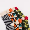 Men's Socks Combed Cotton Harajuku Colorful Happy Funny Long Warm Dress For Male Wedding Christmas Gift