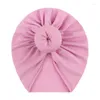 Hattar baby flickor donut hatt godis färger rosa mössor för född spädbarn snigel mönster barn cap turban bomull