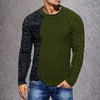 Suéteres de hombre Suéter de manga larga Tejido térmico Bloque de color Hombres Otoño Invierno Para el hogar