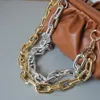Bag Parts & Accessories Vintage Woman Accessory Detachable Replacement Chain Solid Gold Silver Wide Acrylic Strap Women Shoulder H218y