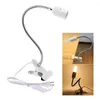 Lampade da tavolo Nero Bianco Clip Desk Light EU US Plug On Screw E27 Lampadina per testiera letto con interruttore on / off Morsetto Lampada da lettura