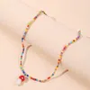Anhänger Halsketten Kreative handgemachte Reisperlen Halskette Schöner Pilz Koreanische Persönlichkeit Gewebter Schmuck