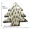 Cuscino Cuscini a forma di alberi di Natale Decorativi per la casa Festival Tiro Cotone Lino Stampato Carino Divano Sedile Letto S Decori