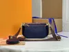 2023 Multi Pochette Accessoires Tas Koppeling Schoudertas Crossbody Avondtasje Echt luxe leer Twee afneembare zakjes Afneembare ketting Verstelbare riem