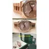 Montre-bracelets de haute qualité avec boîte d'origine des montres masculines modernes décontractées Président à la date de jour 118235 18K Gold Pink Diamond Diamond 270i