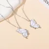 Pendentif Colliers Deux Pièces Papillon Collier Chaîne Couple Bijoux Cadeau Personnalisé En Gros Amitié Femmes Mode De Luxe Accessoires